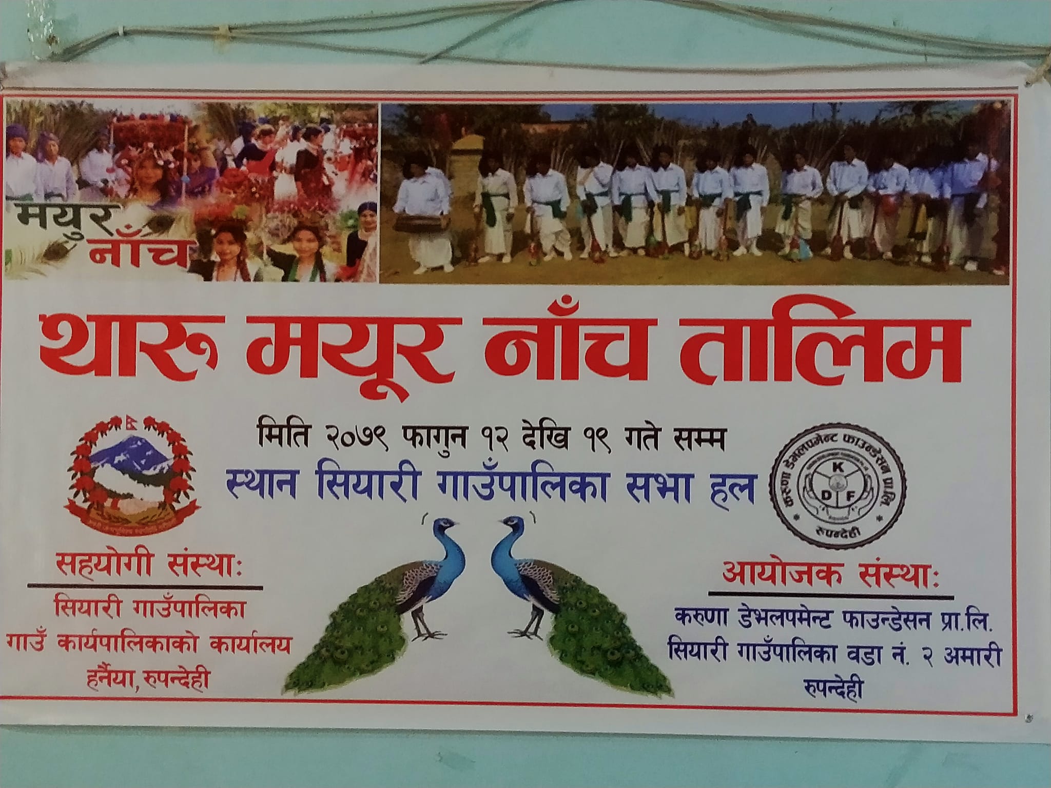 रूपन्देहीको सियारीमा मयुर नाच तालिम सुरु