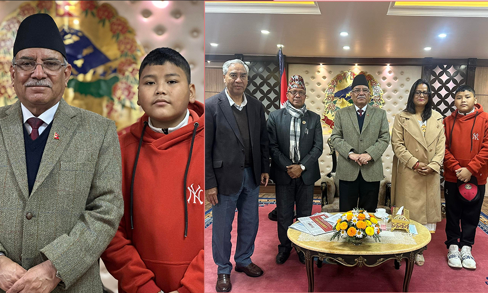 प्रचण्ड र देउवालाई रेशम चाैधरीका १४ वर्षीय छोरा आभूषणको प्रश्न- मेरो बुबा कहिले छुट्नुहुन्छ ?